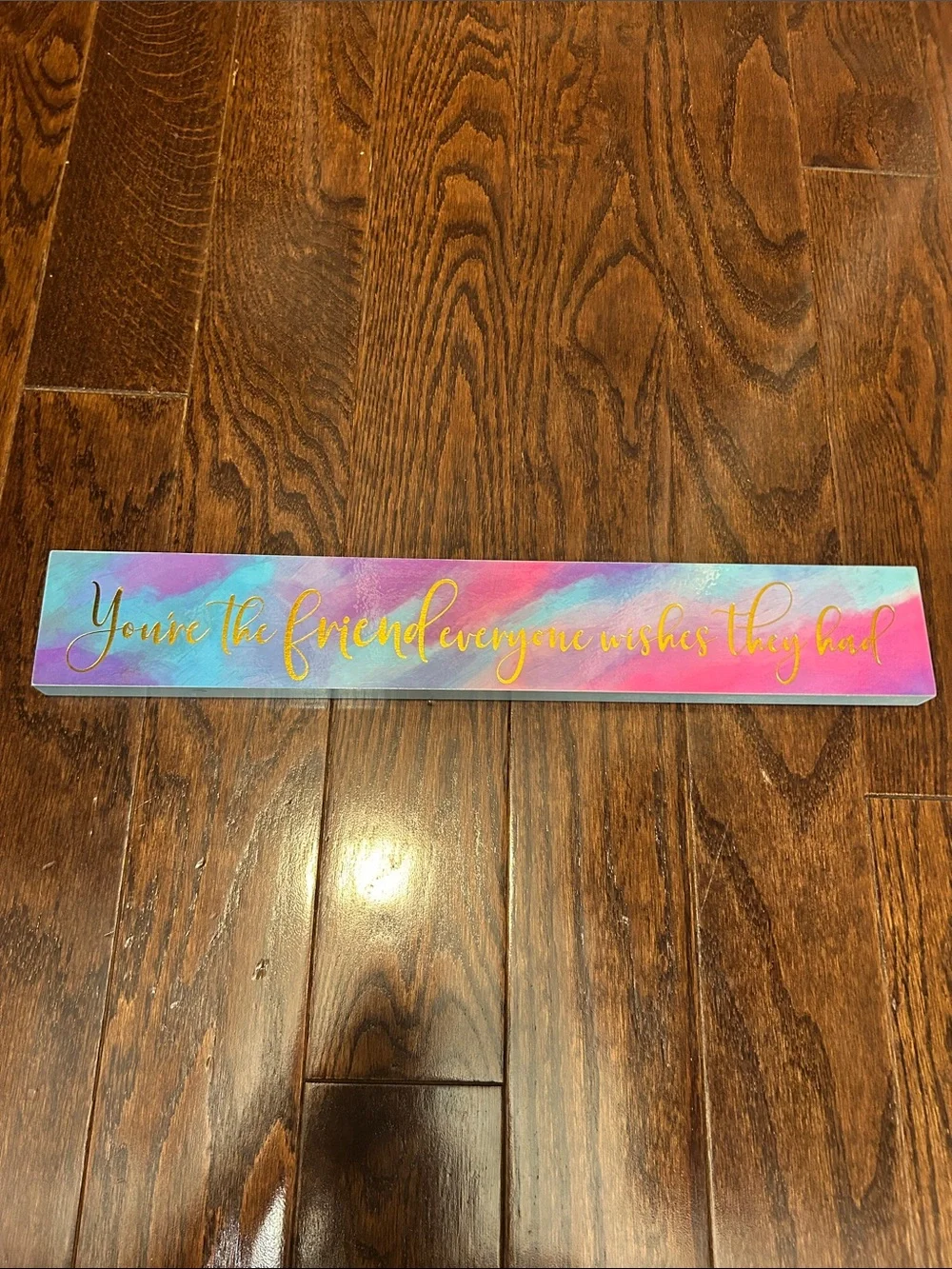 IKEA Multicolor Wall Sign with Gold Script